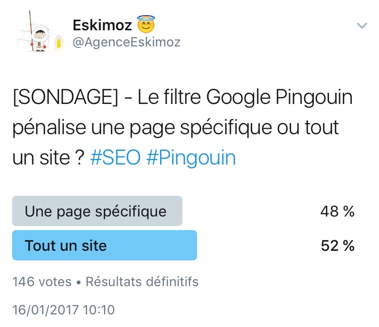 Le filtre Google Pingouin penalise une page specifique ou tout un site ?